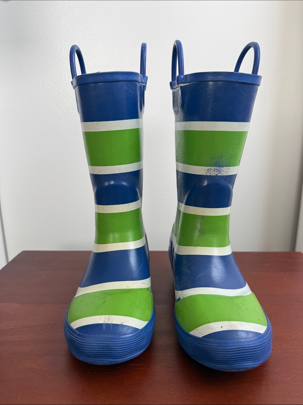 Rain Boots - L.L. Bean - Blue and Green - Size 11